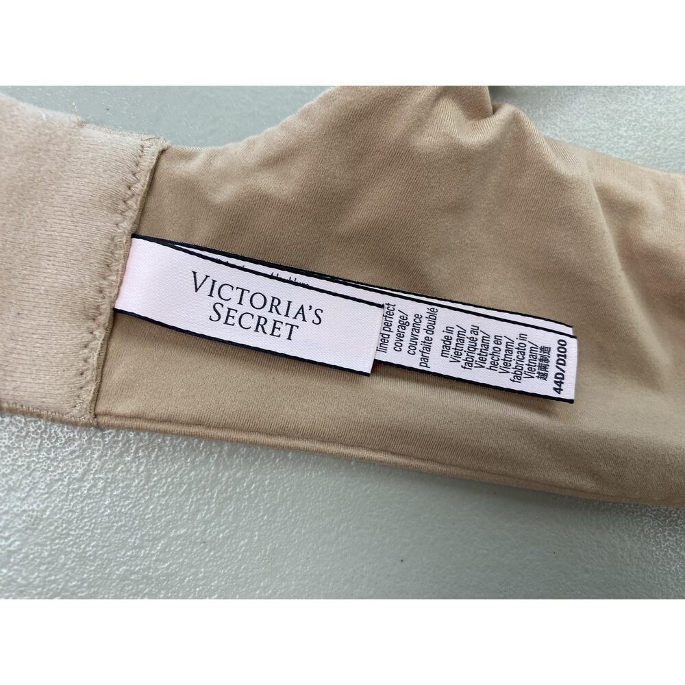 Victorias Secret Bra 44D Beige Lined Perfect Coverage TShirt Bra Multi Way Strap - Picture 7 of 11